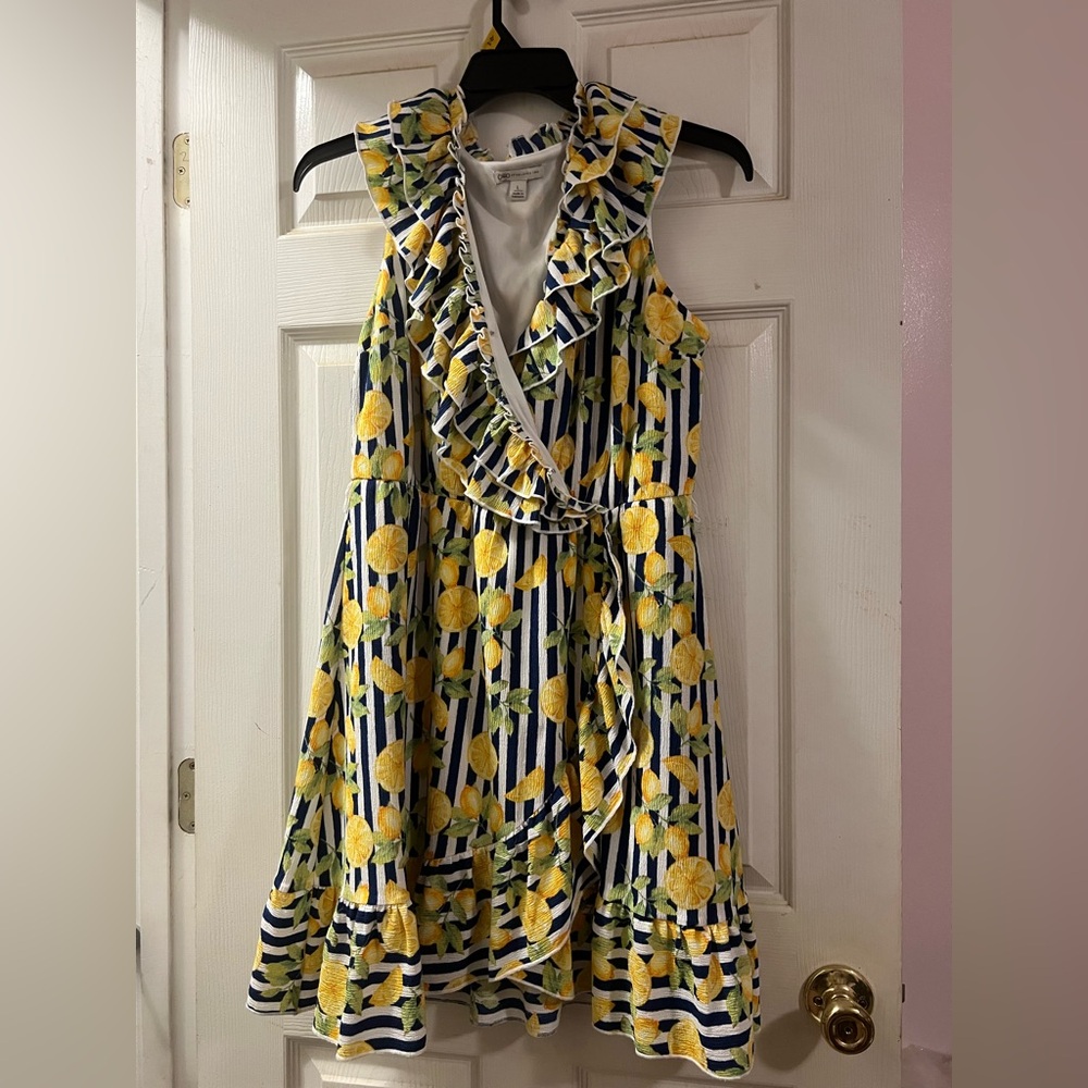 Cato Floral Ruffle Trim Dress